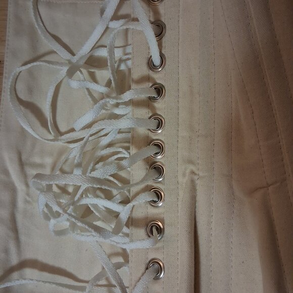 Meschantes nude twill buskless unerbust training corset size 22 NEW - Picture 9 of 10